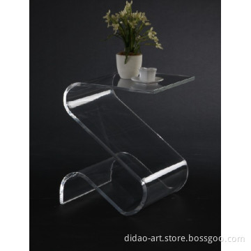 Plexiglass S Shaped End Table (ACE044)